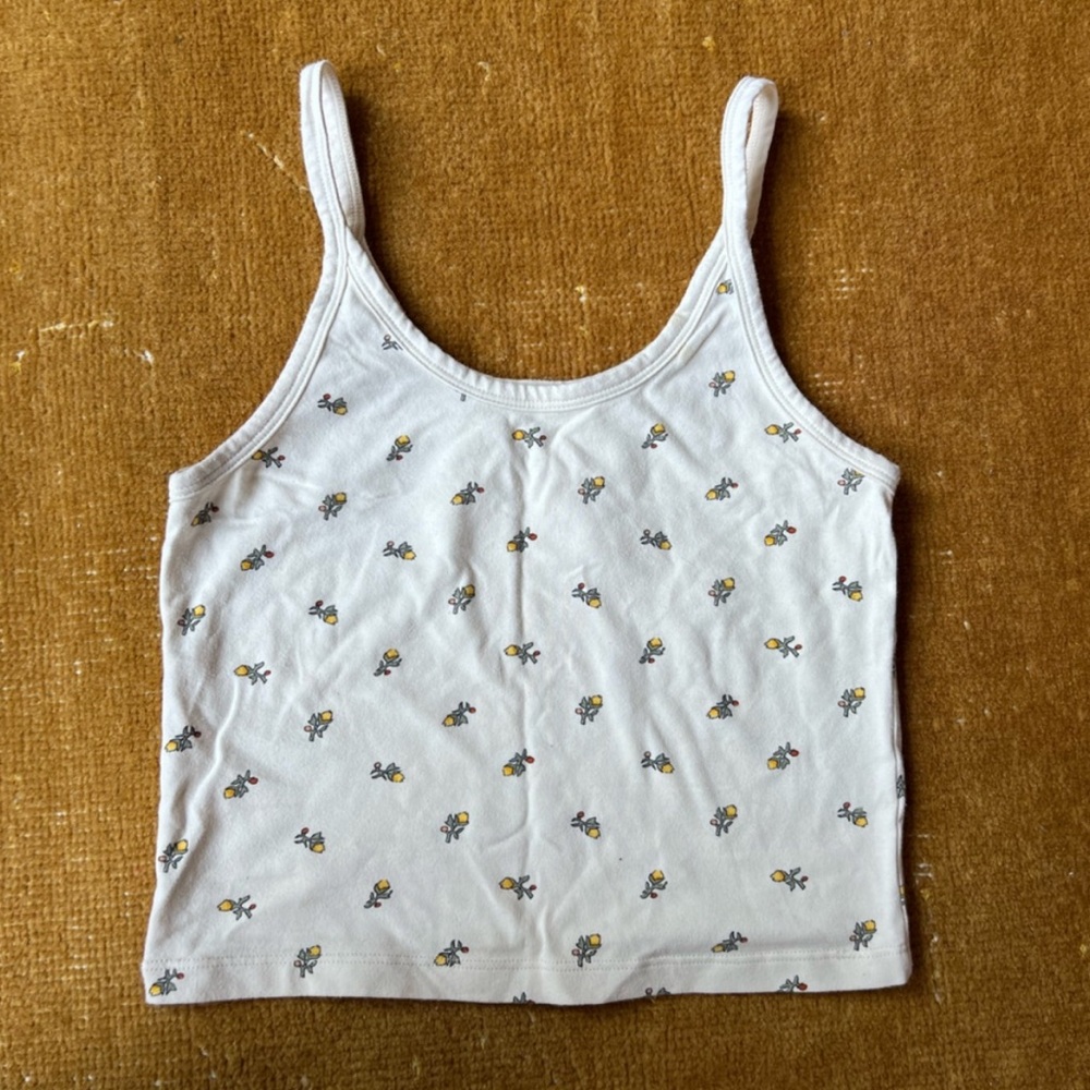 ARQ calico tank size medium organic cotton EUC rare